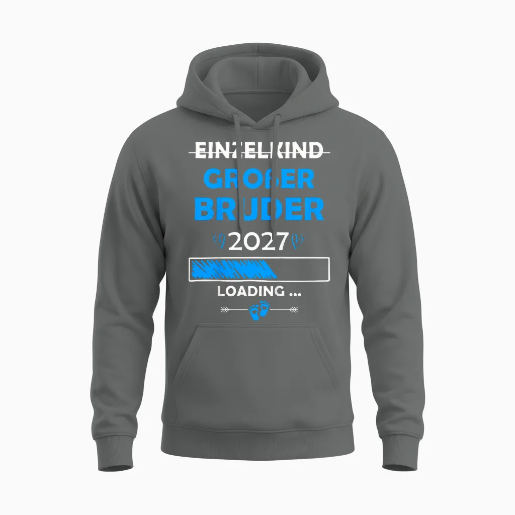 Kinder Ich Werde Großer Bruder 2027 Big Brother 2027 Unisex Hoodie in Graphite Heather
