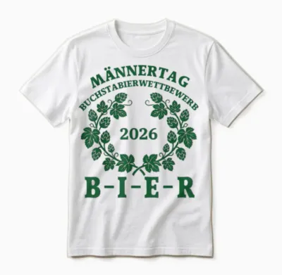 Männertag 2026 Bier Buchstabierwettbewerb – Vatertag Humor Unisex T-Shirt - White