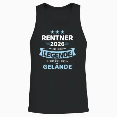 Rentner 2026 a Real Legend Leaves the Terrain Unisex Tank Top - Black