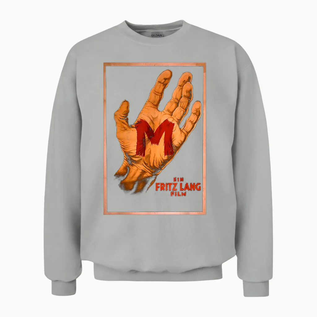 M - Eine Stadt Sucht Ihren Mörder Stummfilm Klassiker Unisex Sweatshirt in Ash