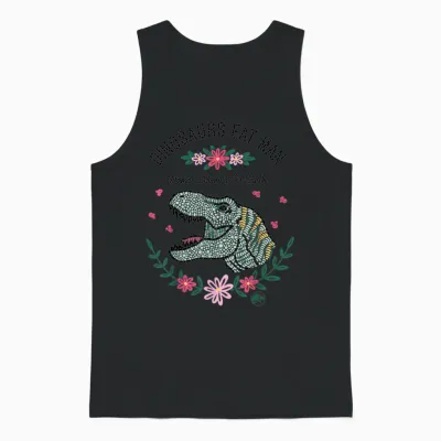 Jurassic Park Dinos Eat Man Women Inherit the Earth Unisex Tank Top - Black