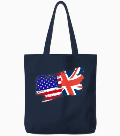 Usa Uk Tote Bags - Navy
