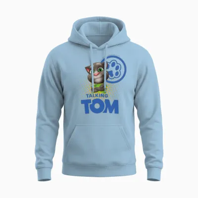 Talking Tom Paw Logo Unisex Hoodie - Light Blue
