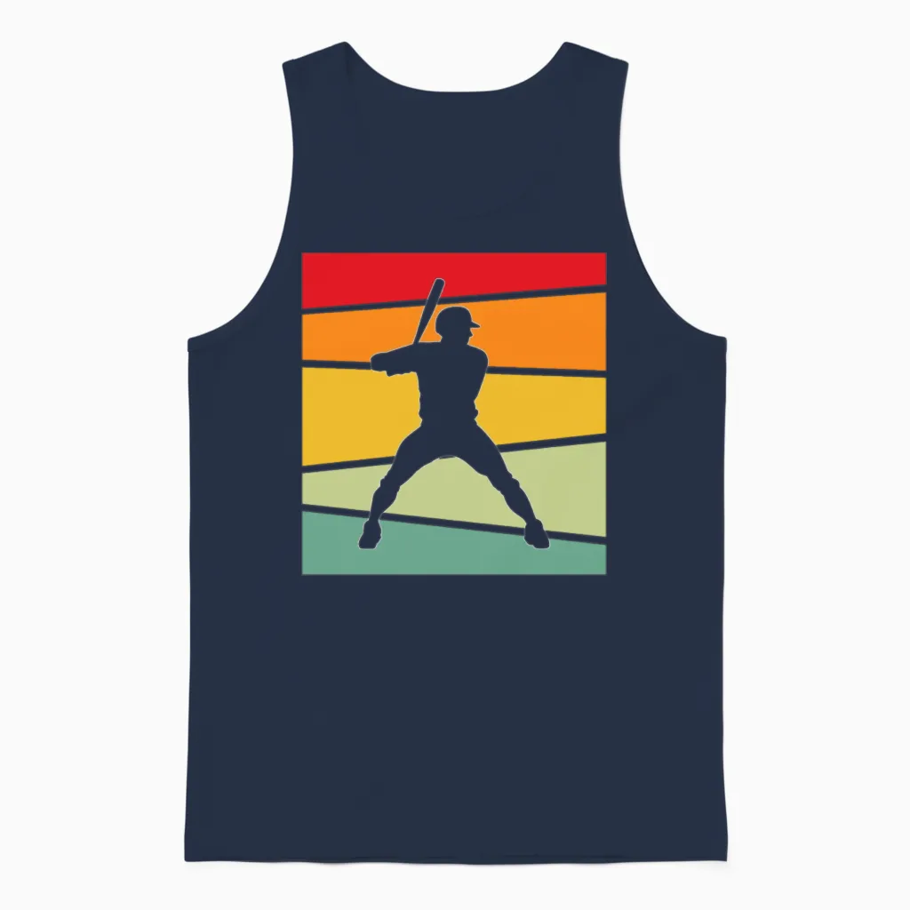 Baseball Retro & Softball Unisex Tank Top in Navy