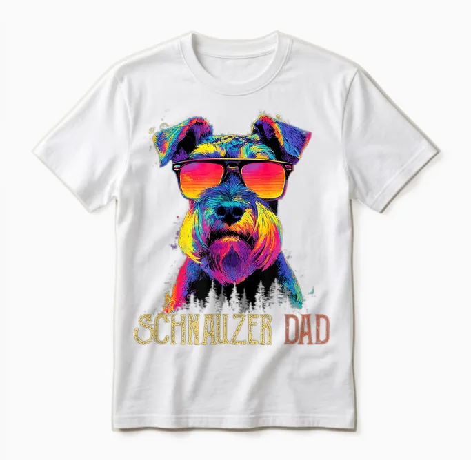 Motif Schnauzer Amusant Pour Hommes Et Femmes Amoureux Des Chiens Unisex T-Shirt in White