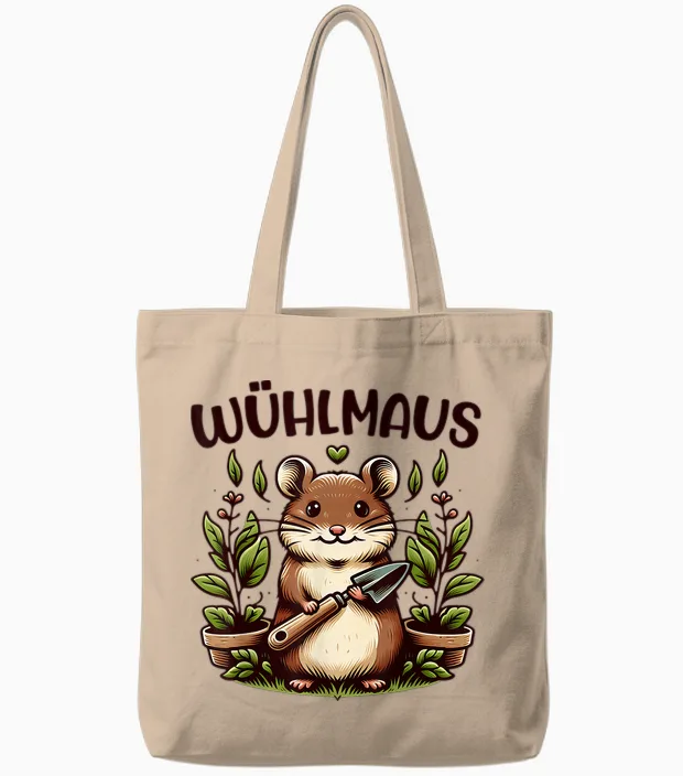 T-Shirt with Funny Garden Motif for Hobby Gardeners Nature Friends, Gray, S Tote Bags in Natural