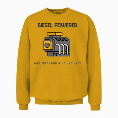 Diesel Powered and Mechanically Inclined Unisex Sweatshirt - Gold