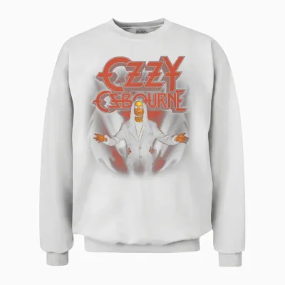 Ozzy Osbourne Demon Shadow Unisex Sweatshirt - White