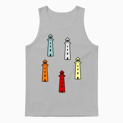 Funny Lighthouse Gift Unisex Tank Top - Ash