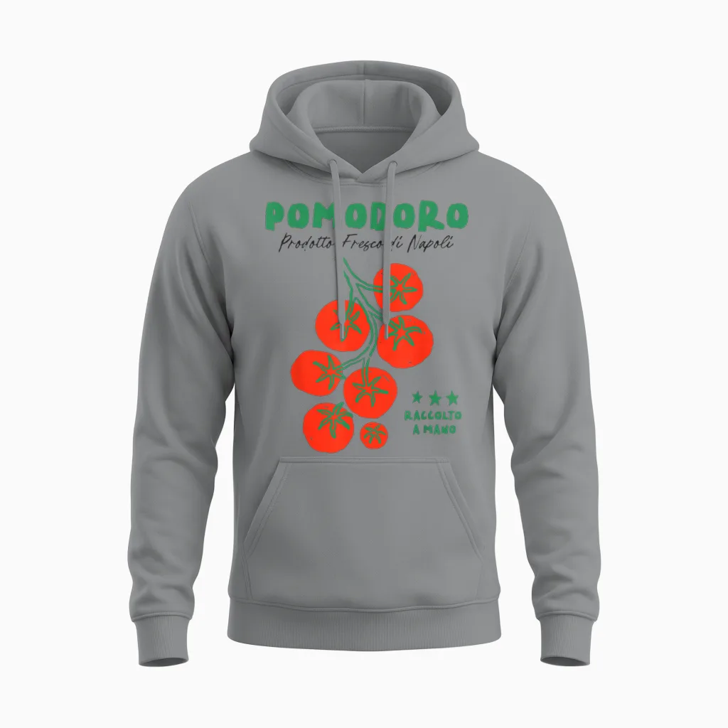 Pomodoro - Sommer Frische Tomaten, Pizza, Pasta Unisex Hoodie in Sport Grey