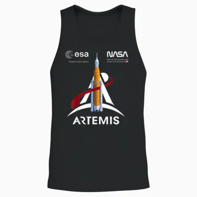 Nasa Artemis Sls Mission Esa Und Worm Logo Unisex Tank Top - Black