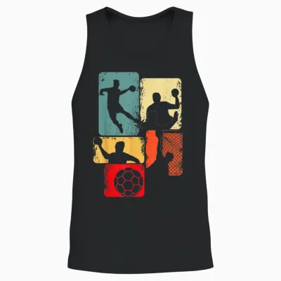 Handball Handballer Boys Children Men Unisex Tank Top - Black