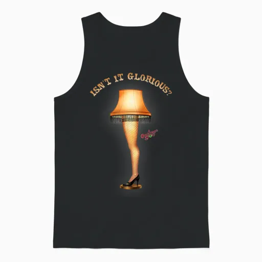 A Christmas Story Glowing Glorious Leg Lamp Funny Holiday Unisex Tank Top - Black