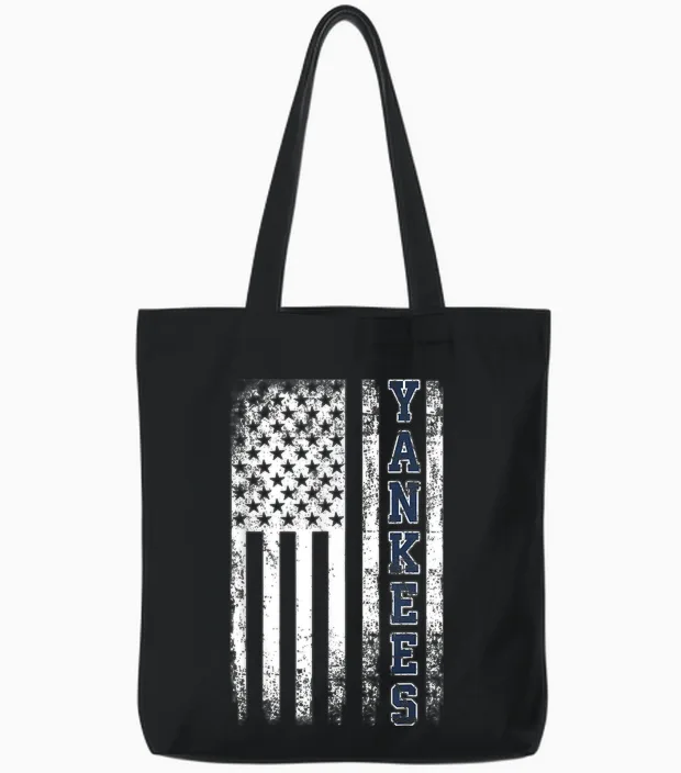 Vintage Yankees Retro Style 70s 80s First Name for Men Women Tote Bags in Black
