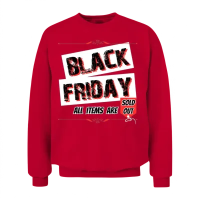 Funny Black Friday Sold Out Unisex Sweatshirt - Red