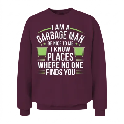 Garbage Man Unisex Sweatshirt - Maroon