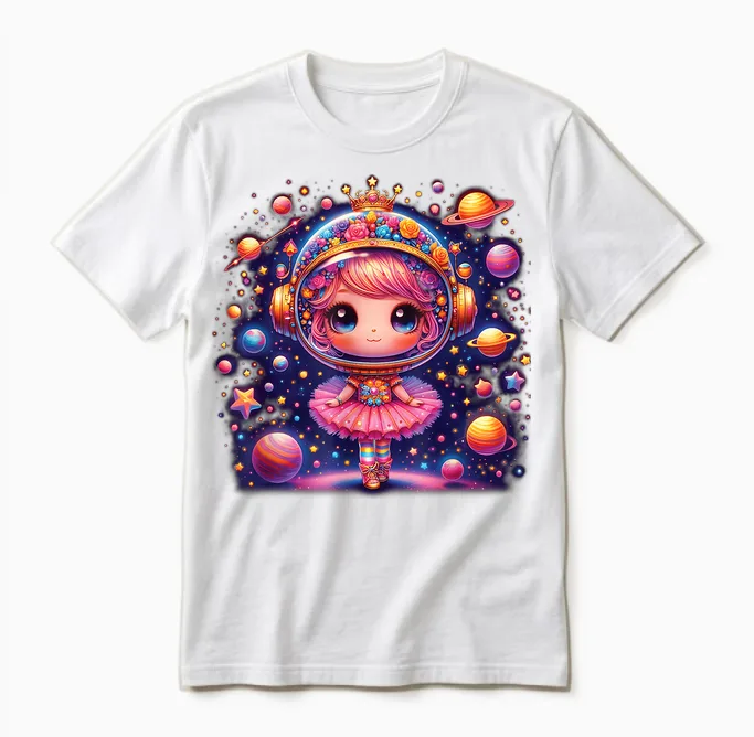 Ballerine Astronaute Danseur Danse Astronomie Unisex T-Shirt in White