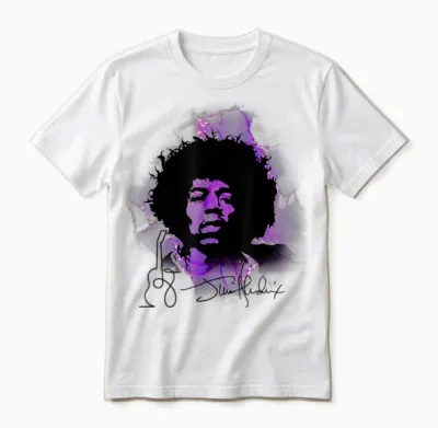 Jimi Hendrix 001 Unisex T-Shirt - White