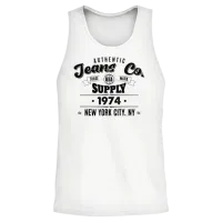 New York City Born in 1974 Vintage Birthday Unisex Tank Top - White – 2