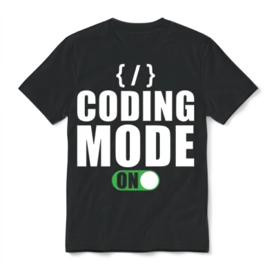 Coder Coding Humor Coding Mode On Unisex T-Shirt - Black