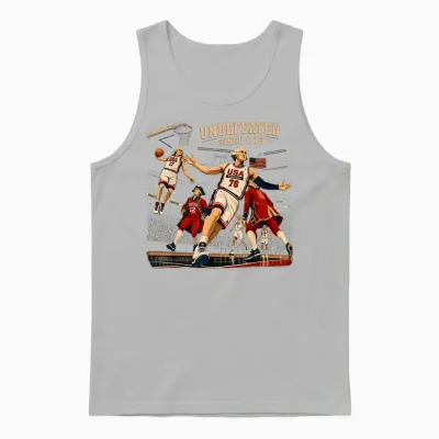 Undefeated Since 1776 Patriotic America 250th Anniversary Unisex Tank Top - Ash