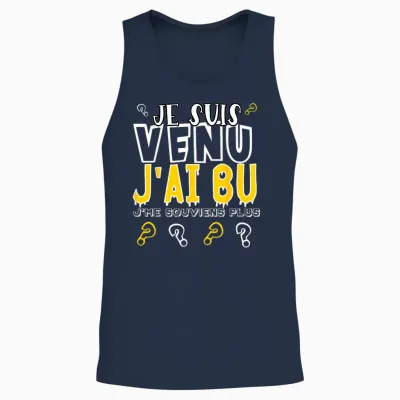 Alcohol Beauf Apéro Gifts Funny Humour Holidays Pastis Ricard T-Shirt, Black, S Unisex Tank Top - Navy