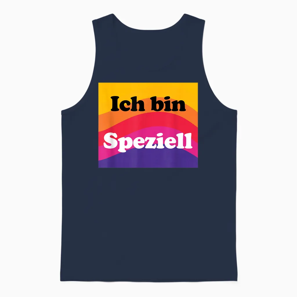 Funny Sayings Funny Festival Fun Celebration Unisex Tank Top in Navy