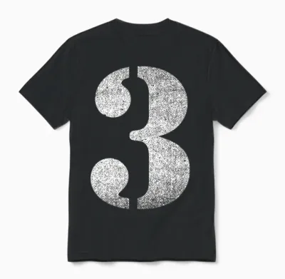 Die Zahl 3 | Ein Design Mit Der Zahl Drei Unisex T-Shirt - Black