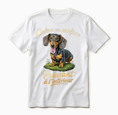 Idée Cadeau Pour Fan De Chien Et Amoureux De Teckel Unisex T-Shirt - White