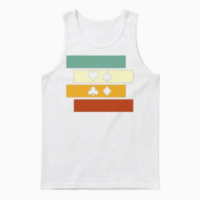 Poker Retro Unisex Tank Top - White