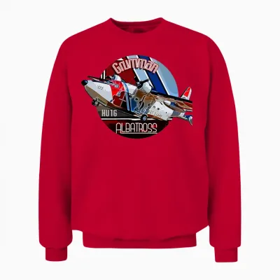 Grumman Hu-16 Albatross Coast Guard Aircraft Unisex Sweatshirt - Red