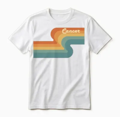 Cancer Retro Design by Blindemommsmerch Unisex T-Shirt - White