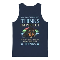 Dog Dogs Fox Dog Breed — Lovers Gift Unisex Tank Top - Navy – 1