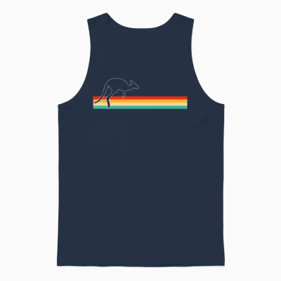 Kangaroo Retro Unisex Tank Top - Navy