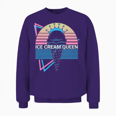Ice Cream Retro Unisex Sweatshirt - Purple