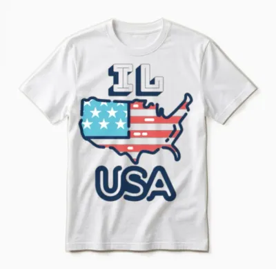 Il, Usa, Illinois Unisex T-Shirt - White