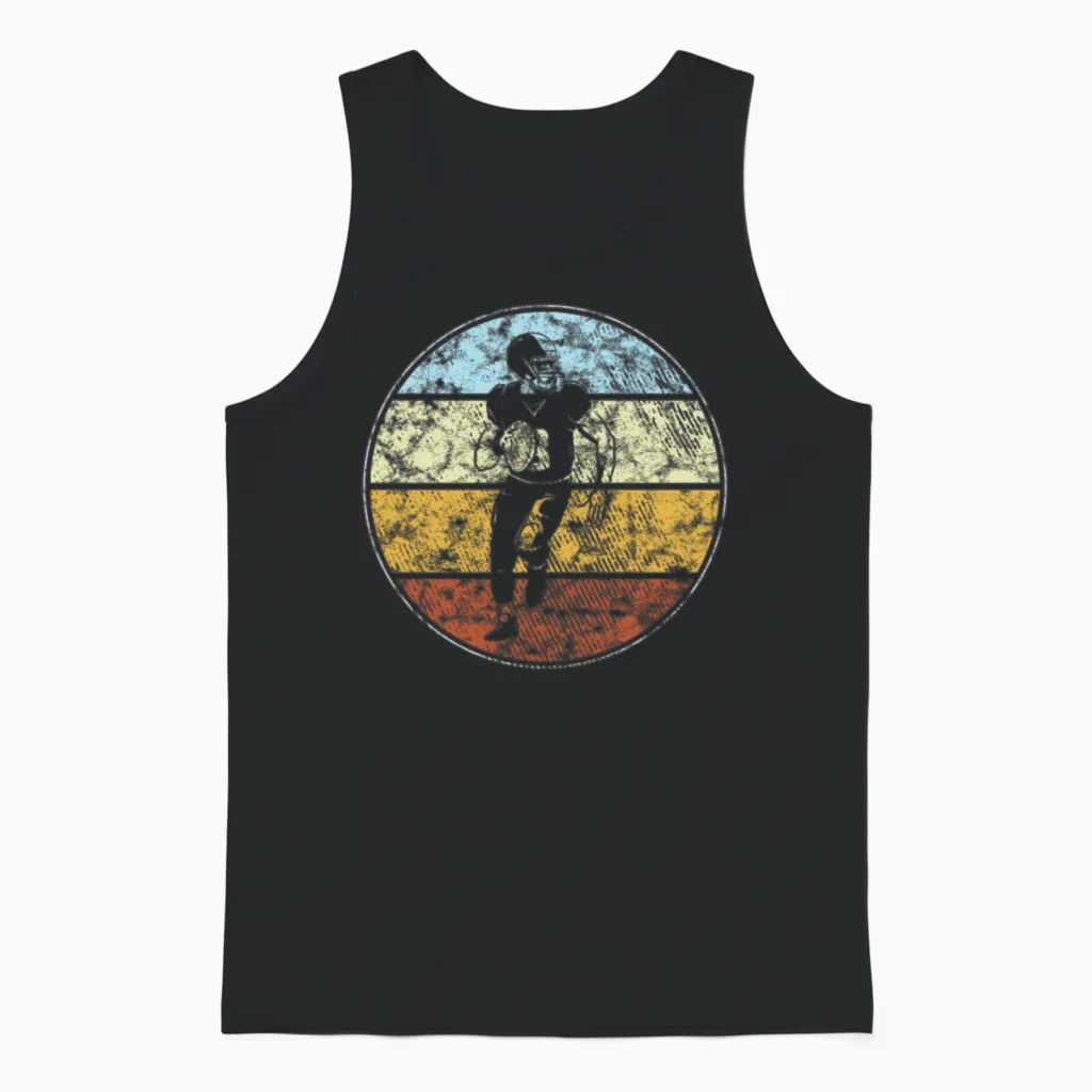 Rugby Retro Unisex Tank Top in Black