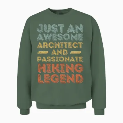 Architect Hiking Legend Retro Unisex Sweatshirt - Military Green