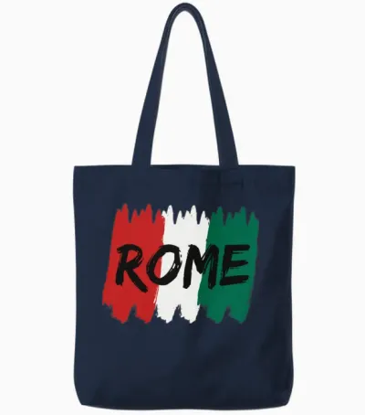 Rome Italy Tote Bags - Navy