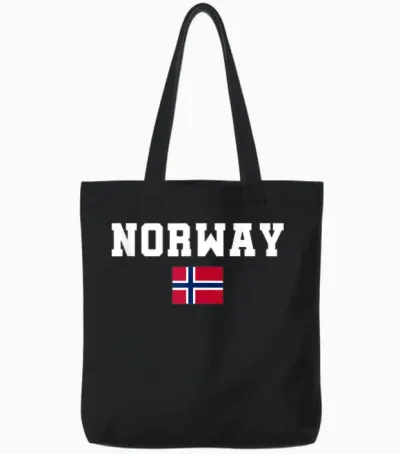 Norway Gift Norwege Norway Norge North Cape Oslo Tote Bags - Black