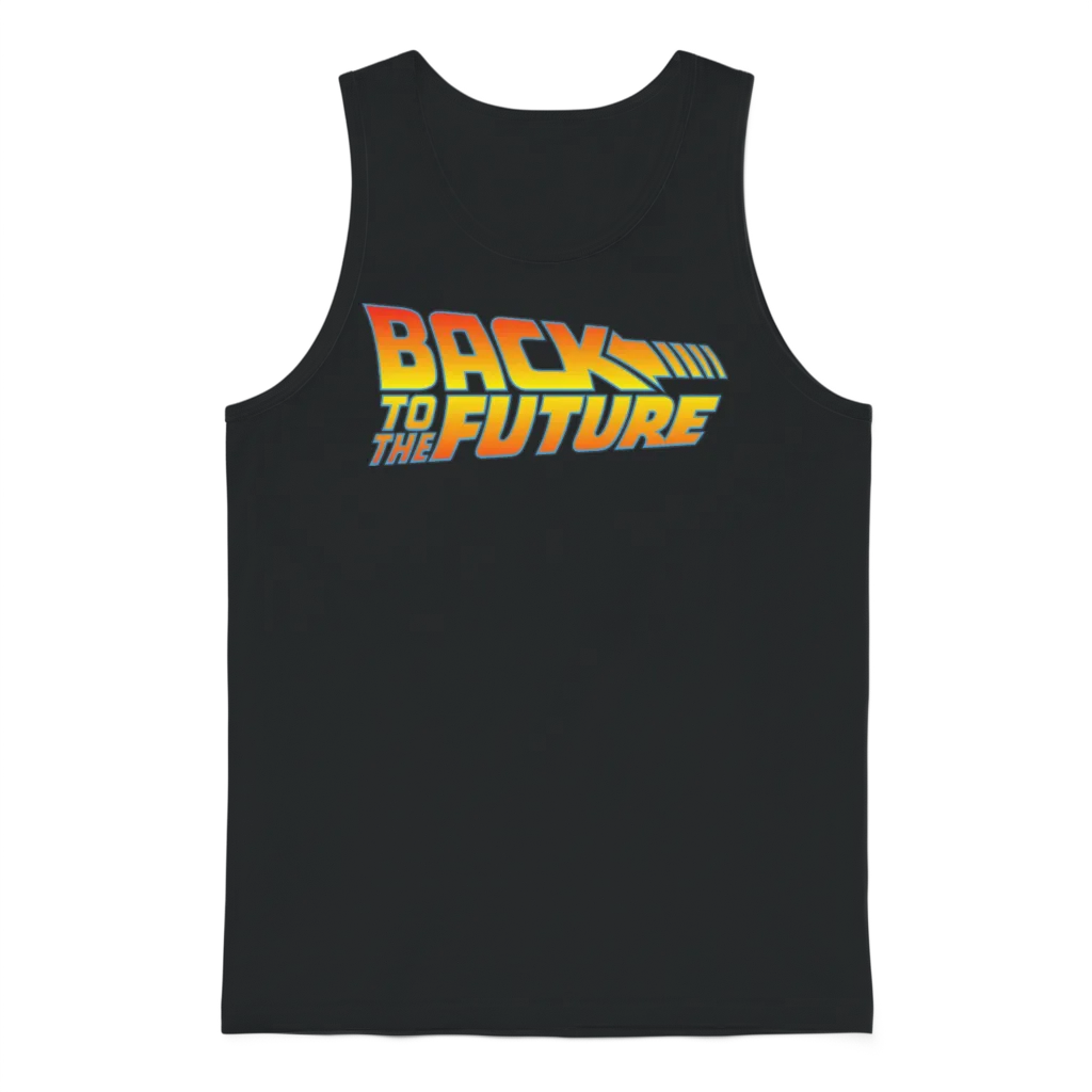 Back to the Future Logo Unisex Tank Top - Black