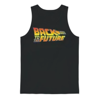 Back to the Future Logo Unisex Tank Top - Black – 1