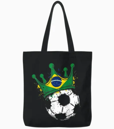 Drapeau Brésil Fantaisie Brésil Tote Bags - Black
