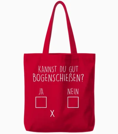 Kannst Du Gut Bogenschießen? Bogenschütze Tote Bags - Red