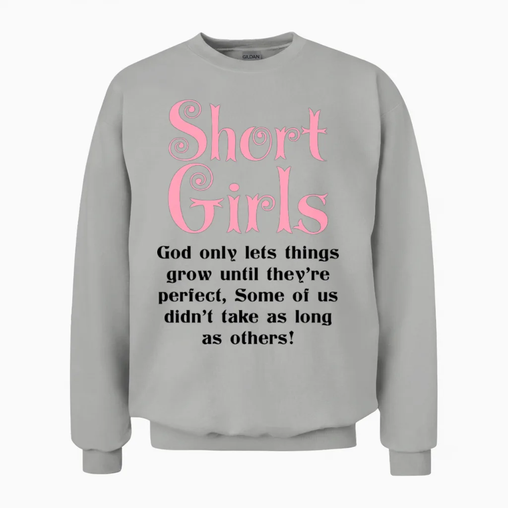 Short Girls Unisex Sweatshirt in Ash