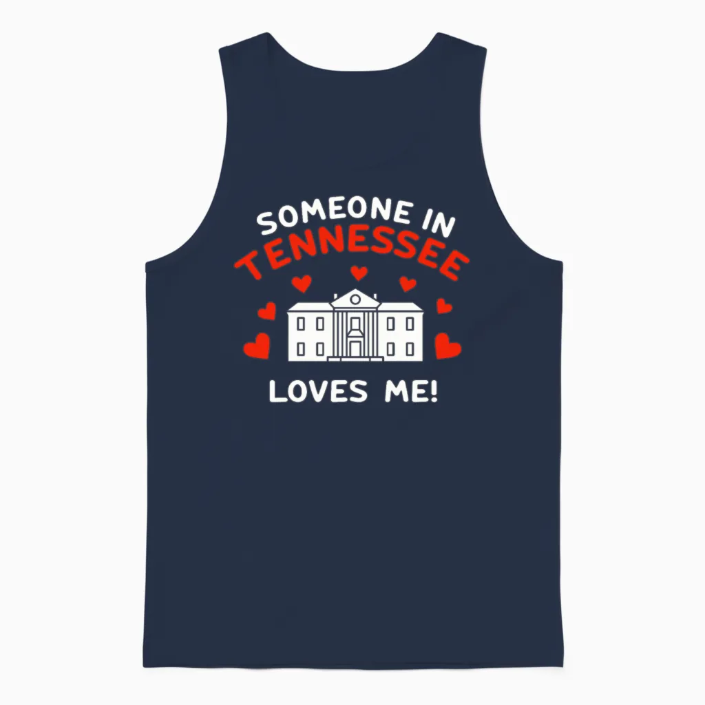 Someone in Tennessee Loves Me Unisex Tank Top in Navy