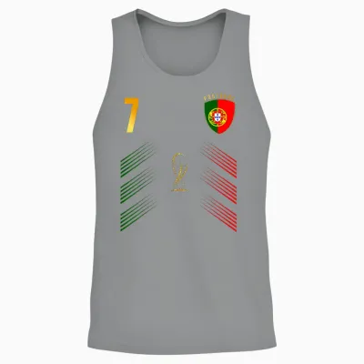 Portugal Flag Portugese Pride Lovers Retro Unisex Tank Top - Sport Grey