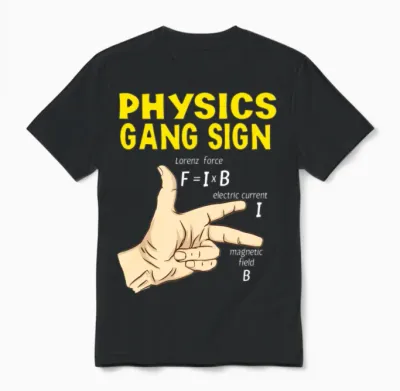 Gang Sign Physics Unisex T-Shirt - Black