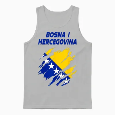 Bosnien Flagge Herzegowina Unisex Tank Top - Ash