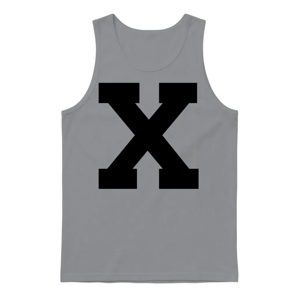 Letter X Unisex Tank Top - Sport Grey